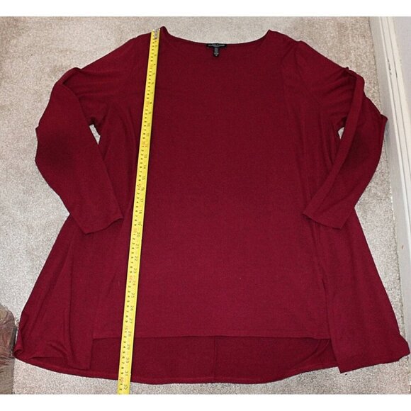 Eileen Fisher - Bateau Neck, Step Hem Tunic in Cozy Viscose Jersey,, 1X - Picture 5 of 7